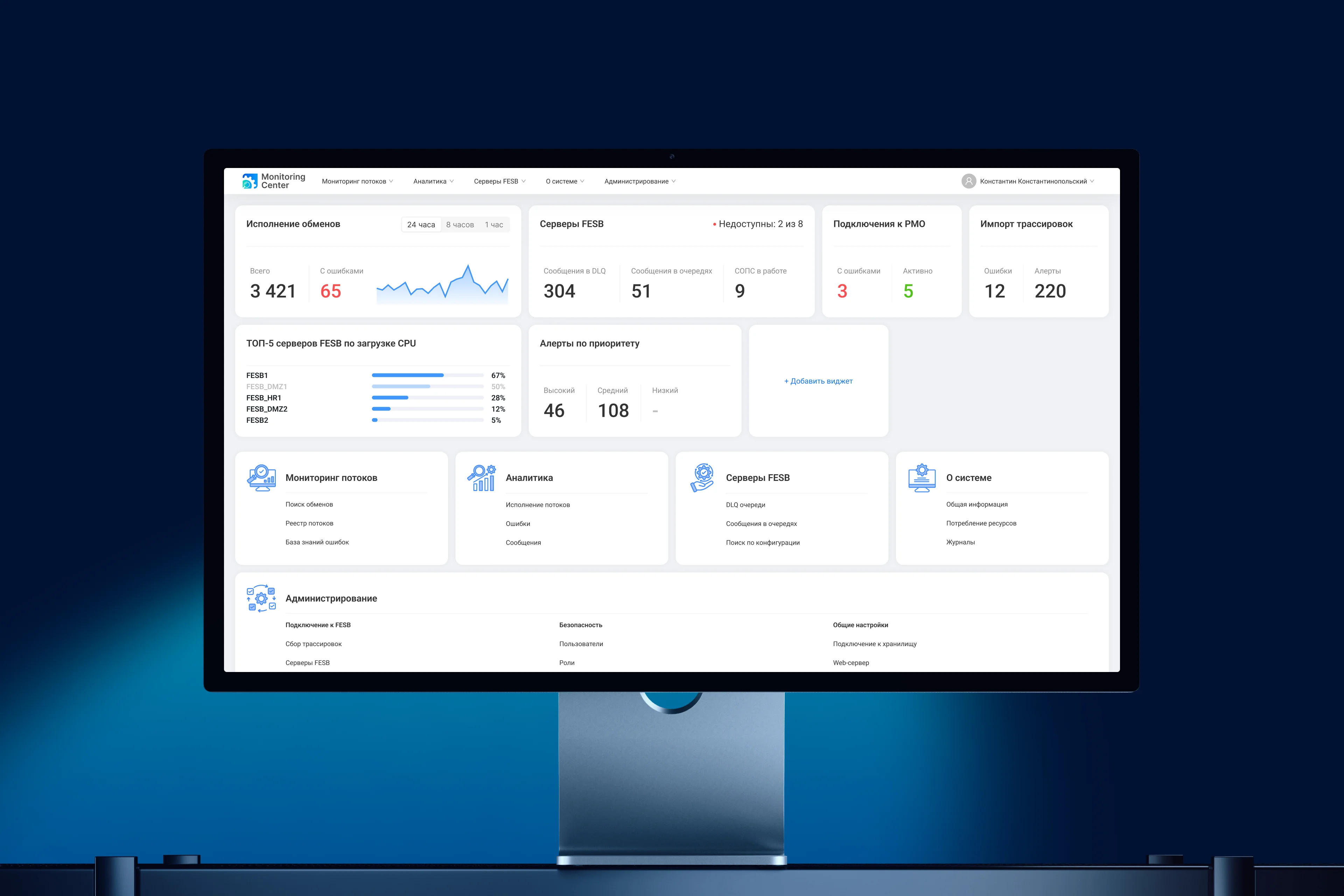 Разрабатываем центр мониторинга для интеграционной платформы 1